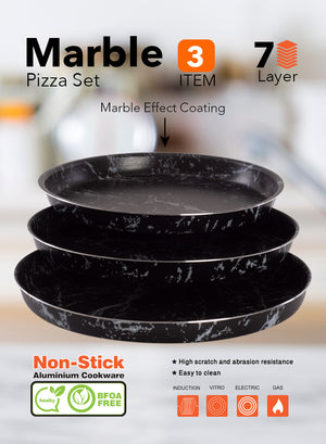Grandi Cook Marble Pizza Tray set 26-28-30