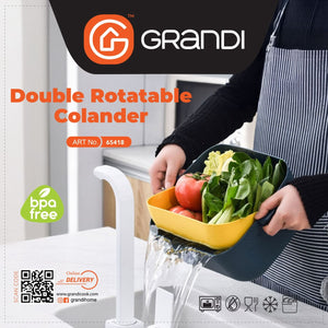 Grandi Home Double Rotatable colander