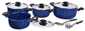 Grandi Cook Marble set 10 pcs Stewpot 16-18-22-26 + 2 Kitchen Tools Free