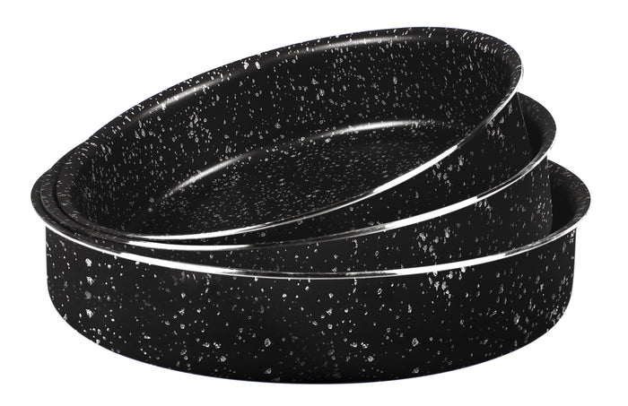 Grandi Cook Marble Round Oven tray Set 22-26-28